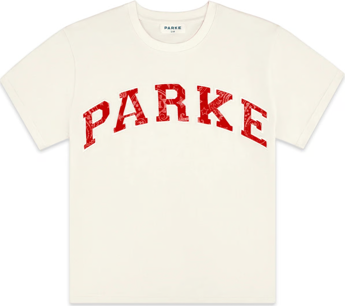 PARKE Coastal Varsity Tee - Red Paisley - L/XL