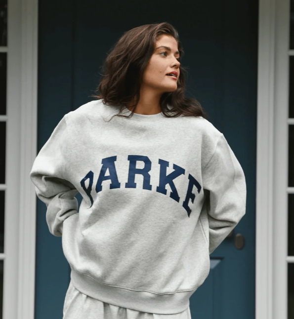 PARKE Varsity Crewneck - Classic Grey/Denim