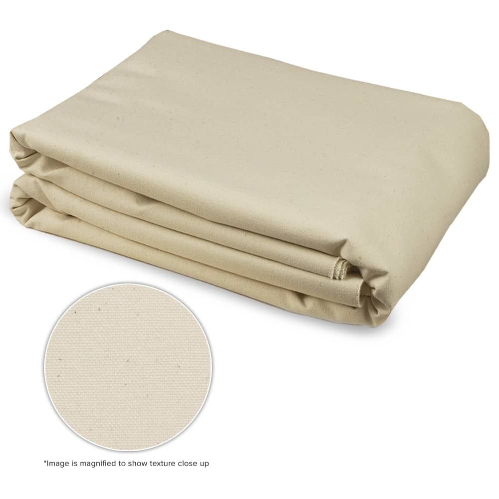 Creative Mark Unprimed Cotton Duck Deluxe Canvas - 7oz Folded Canvas - 52" x 6 Yards - Uniform Medium Texture - Economy Cotton Sheeting - Bulk Un-Stretched Duck Canvas Fabric for Artists