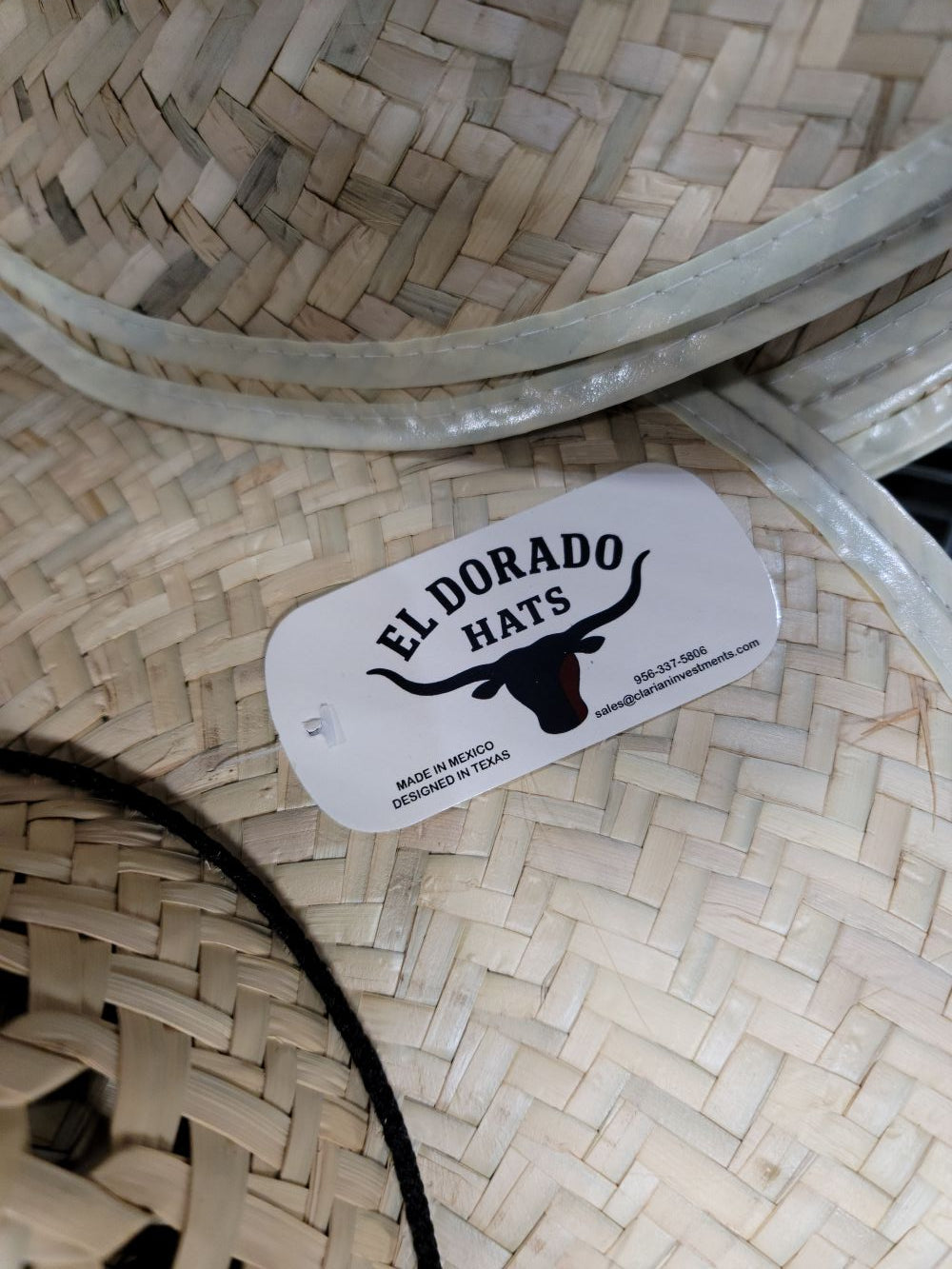 EL DORADO HATS - Straw Hat in Blonde With Natural Vanilla Brim Trim - Adult OS