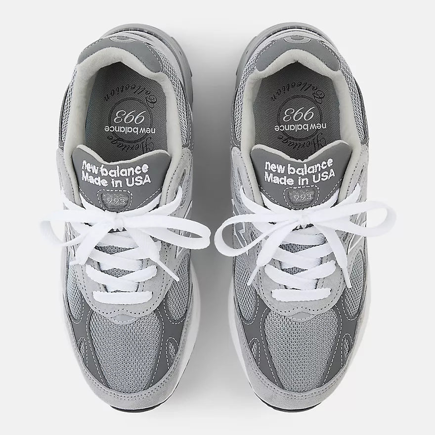 New Balance Women's Made in USA 993 Running Course Grey and White Size: 5.5