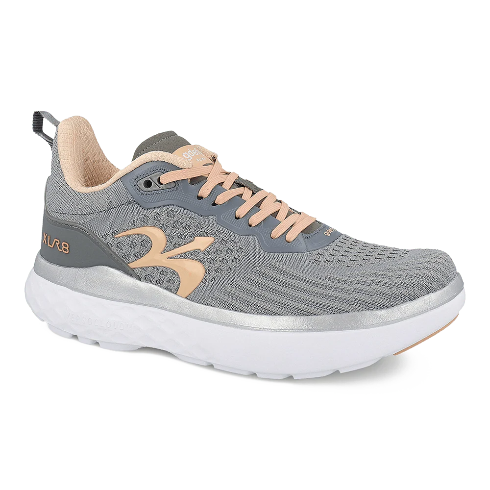 G-DEFY XLR8 Run Women’s Supportive Running Shoe - Gray/Peach - Size 6.5 Wide