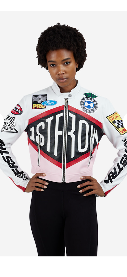 Wegood Pu Racing Jacket-White NWT