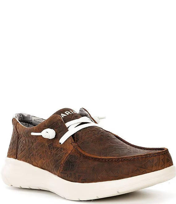 ARIAT Men's Hilo Shoe - Mahogany Blanket Emboss - Size 10.5D (Medium)