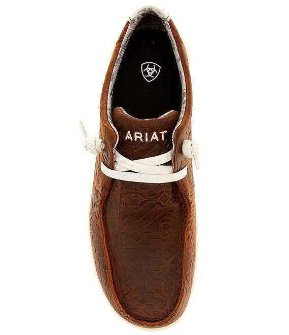 ARIAT Men's Hilo Shoe - Mahogany Blanket Emboss - Size 10.5D (Medium)