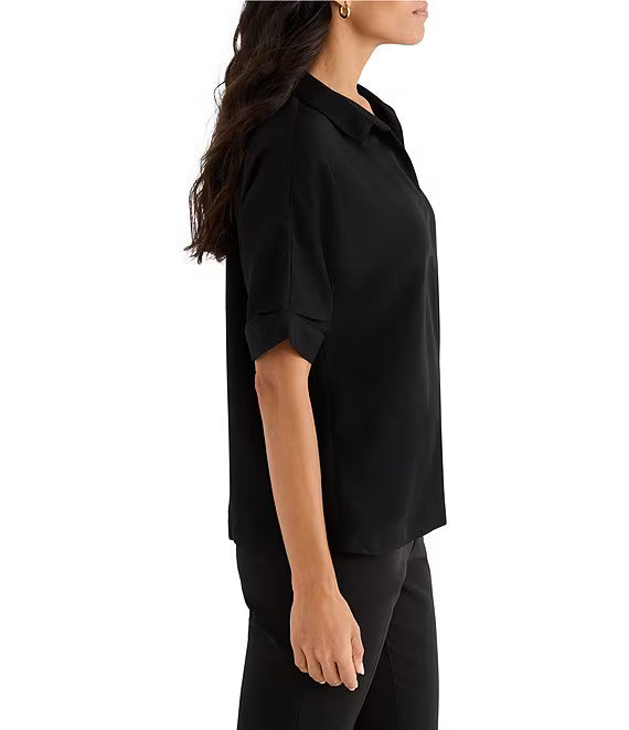 NIC+ZOE Devon Shirt for Women - Black Onyx - Size M