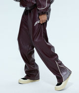 Rvs Labs Maroon Leather / Suede Astral Zip Pants Size: L