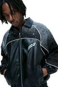 Rvs Labs Black Leather / Suede Astral Zip Jacket