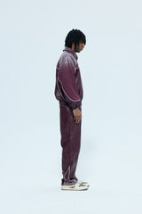 Rvs Labs Maroon Leather / Suede Astral Zip Pants Size: L