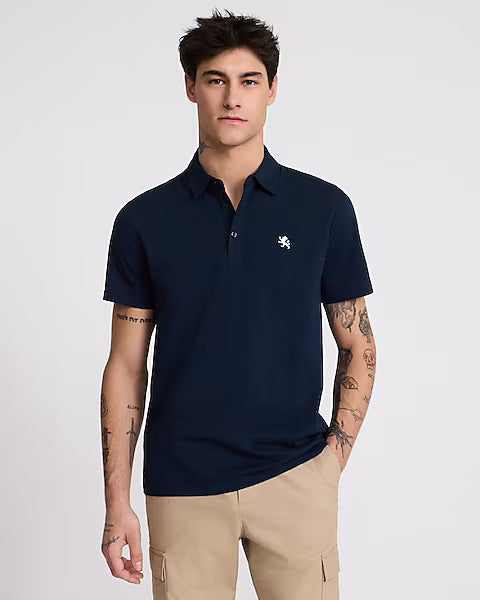 Embroidered Logo Cotton Jersey Short Sleeve Polo XXL
