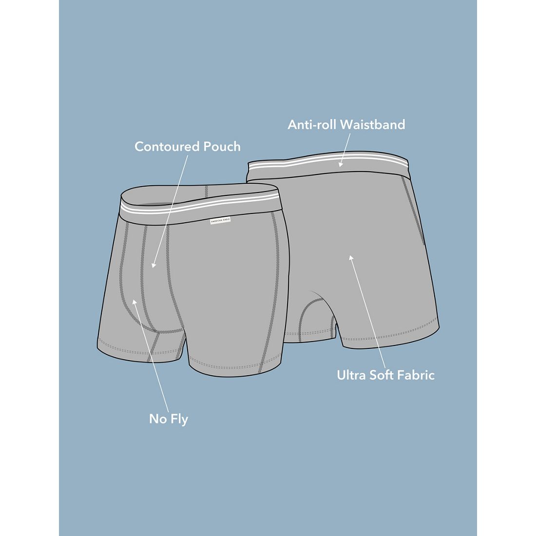 American Eagle 4.5” ULTRA SOFT Boxer Brief 5-Pack - Men's Size M