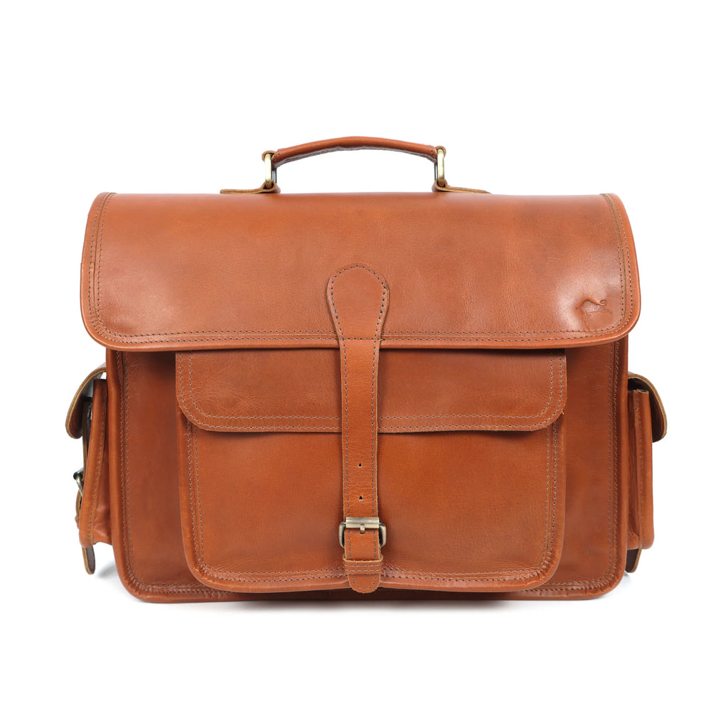 Levinson Leather Ember Buffalo Leather Messenger Bag