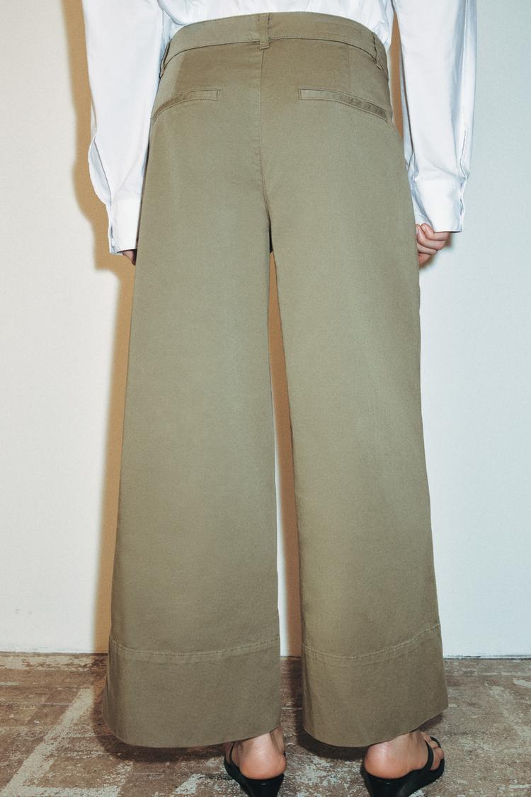Women's Z1975 Pocket Culottes by Zara - Khaki - Size Medium