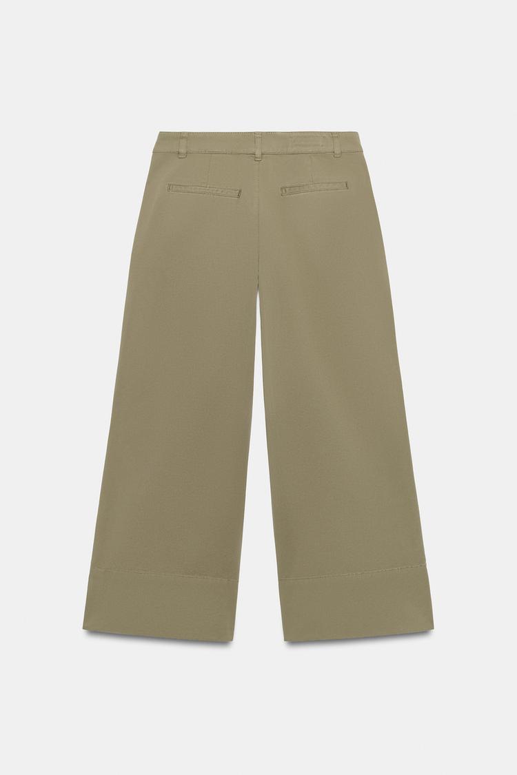 Women's Z1975 Pocket Culottes by Zara - Khaki - Size Medium