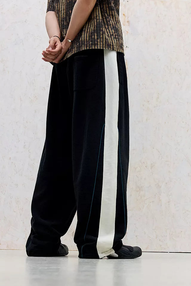 IETS FRANS - Black Panel Harri Baggy Joggers-Unisex S