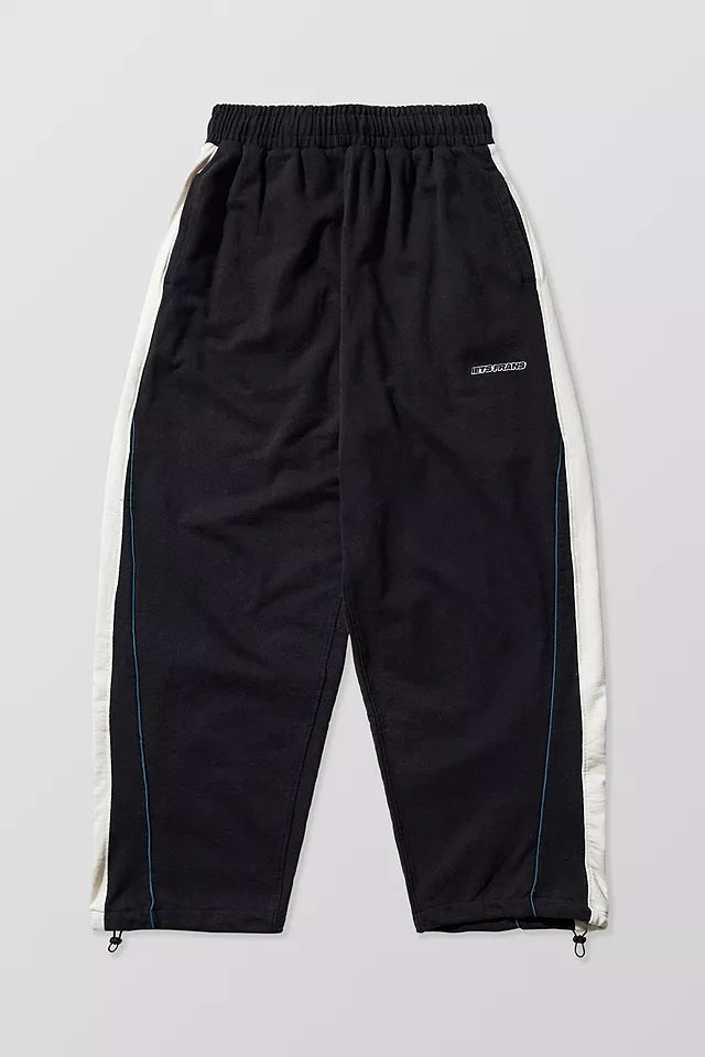 IETS FRANS - Black Panel Harri Baggy Joggers-Unisex S