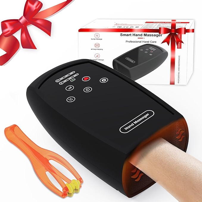 Gifts for Women/Men, Birthday Gifts for Women - Hand Massager with Heat - Gifts for Mom Dad,Teen Girl Gifts Trendy Stuff(Black) (NEW)