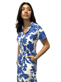 Dolma Inc.-Carrie Cotton Dress-Blue White, Medium