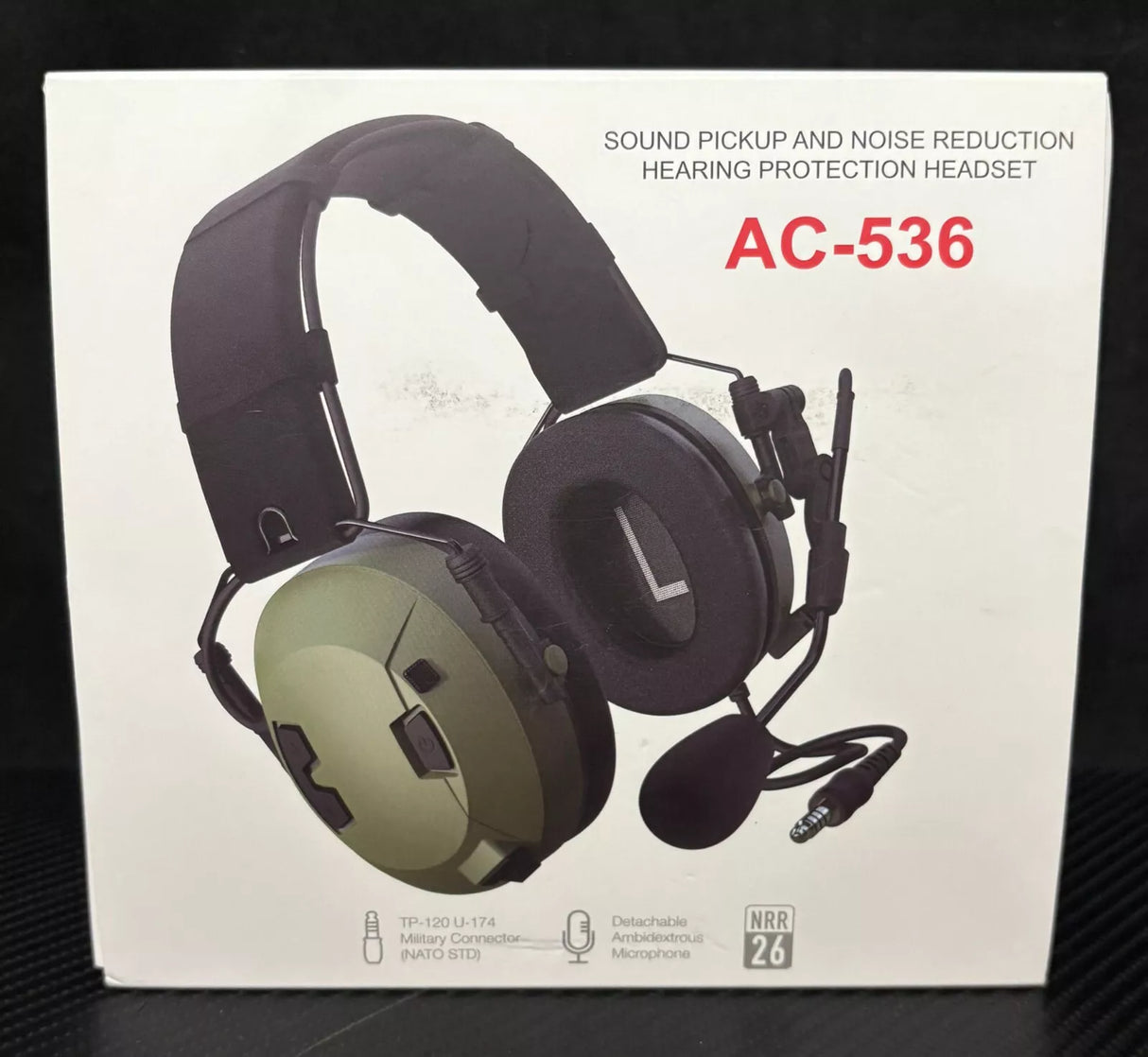 Tactical Headphones TACTUNES AC-536 Headset Noise Reduce Military Headphones (NEW)