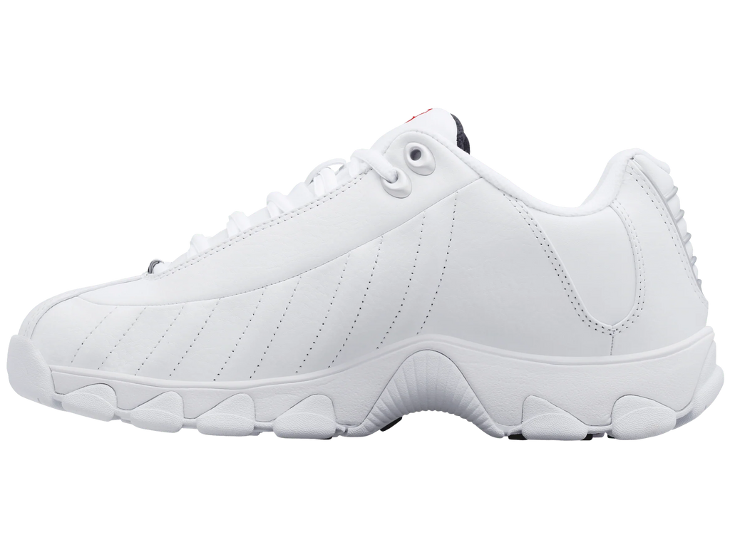 K-Swiss Men's ST329 CMF Shoes, White/Navy/Red, 9.5