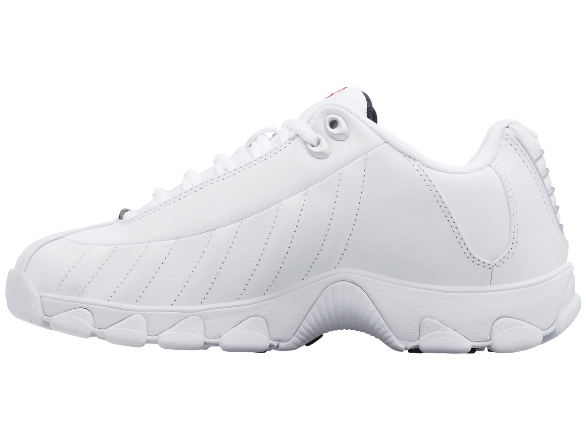 K-Swiss Men's ST329 CMF Shoes, White/Navy/Red, 9.5