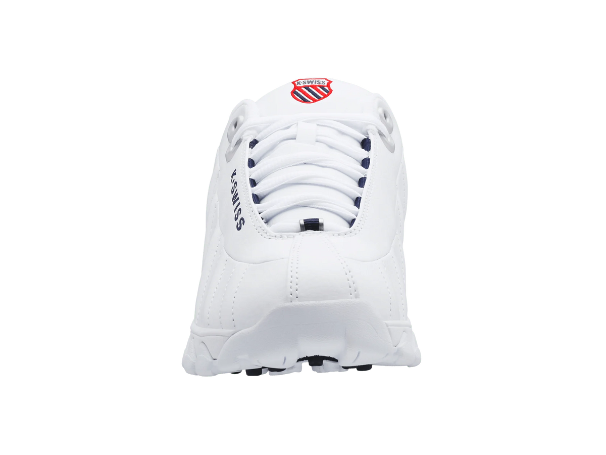 K-Swiss Men's ST329 CMF Shoes, White/Navy/Red, 9.5