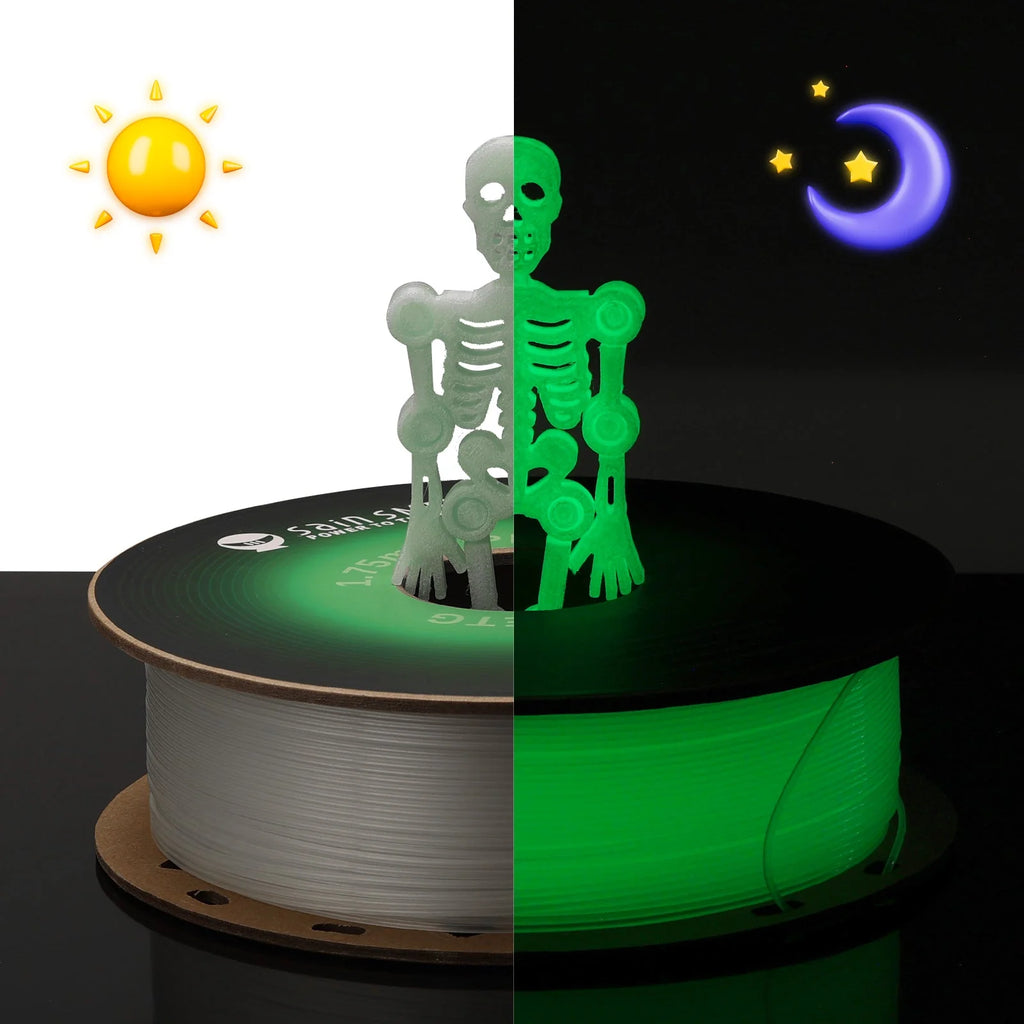 SainSmart 3D Printer Filament 1.75mm - Glow in the Dark, Green