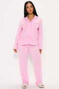 Fashion Nova Sittin Pretty Pointelle Pajama Set, Pink, Medium