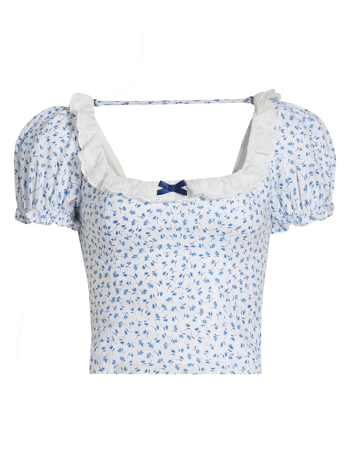 Reformation Alice Floral Puff-Sleeve Linen Top - Hanna - Size: 8