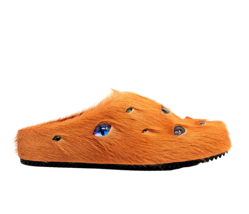 Men's Eyeball Mules by Esenes Worldwide - Orange - Size 9