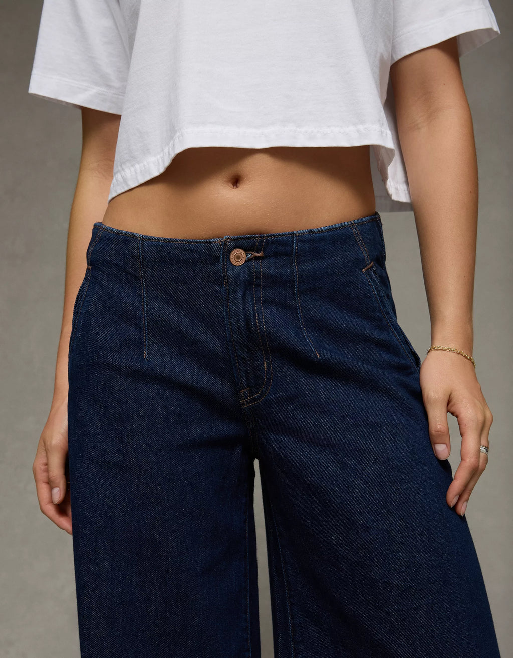 AE Dreamy Drape Baggy A-Line Fit Jean Midnight Slummer - Women 000R