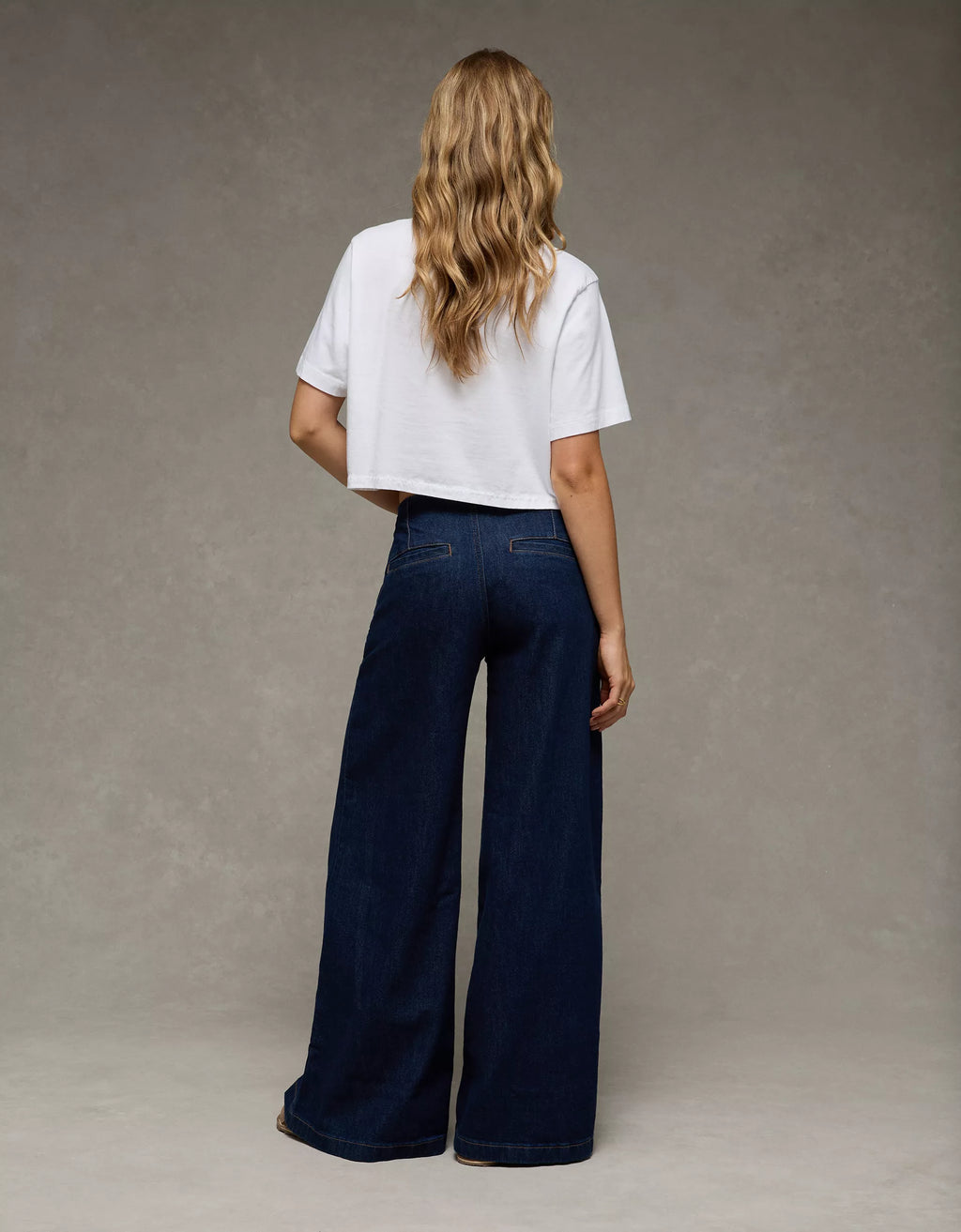AE Dreamy Drape Baggy A-Line Fit Jean Midnight Slummer - Women 000R