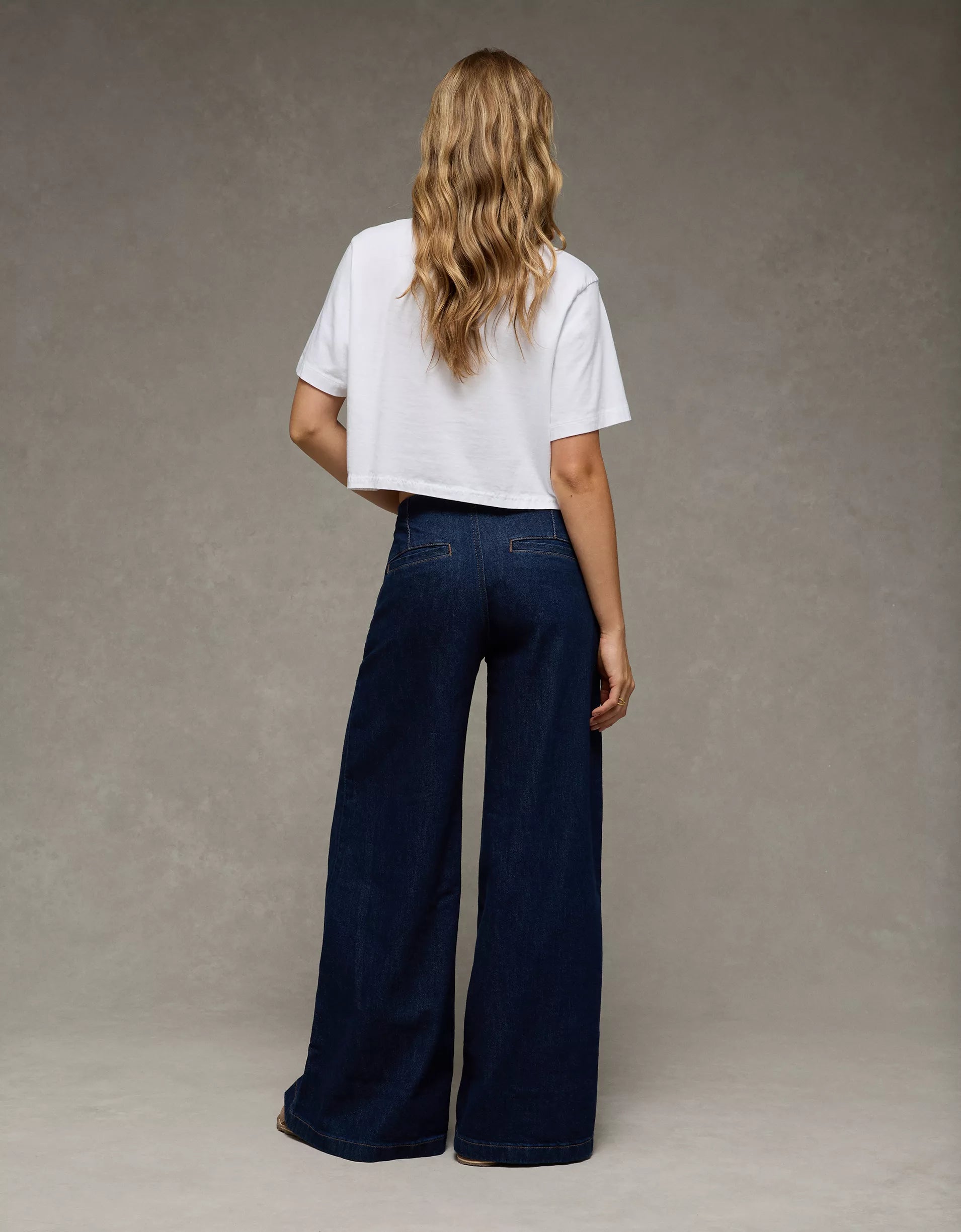 AE Dreamy Drape Baggy A-Line Fit Jean Midnight Slummer - Women 000R