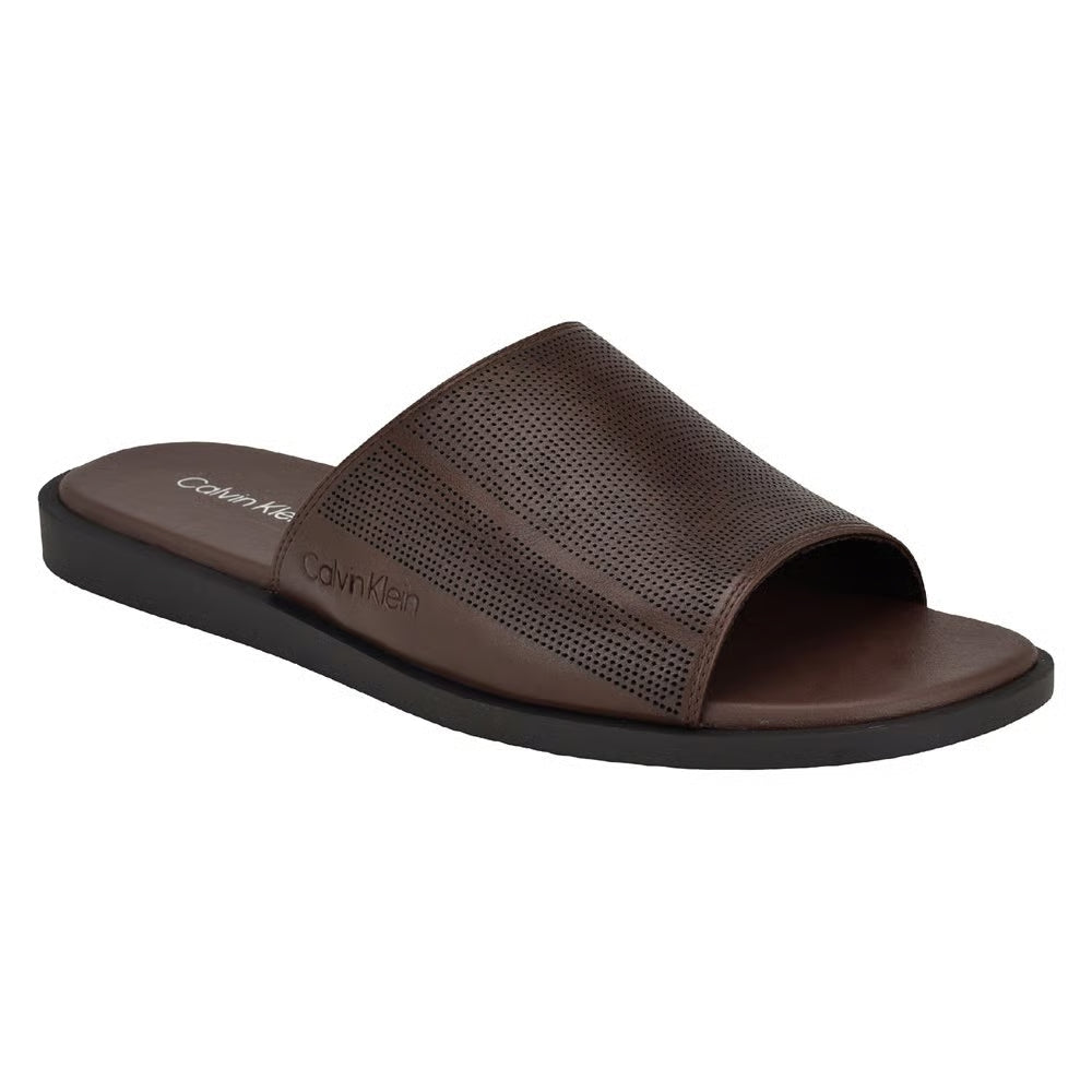 Men's Espar Casual Slide by Calvin Klein - Medium Brown - Size 10 M