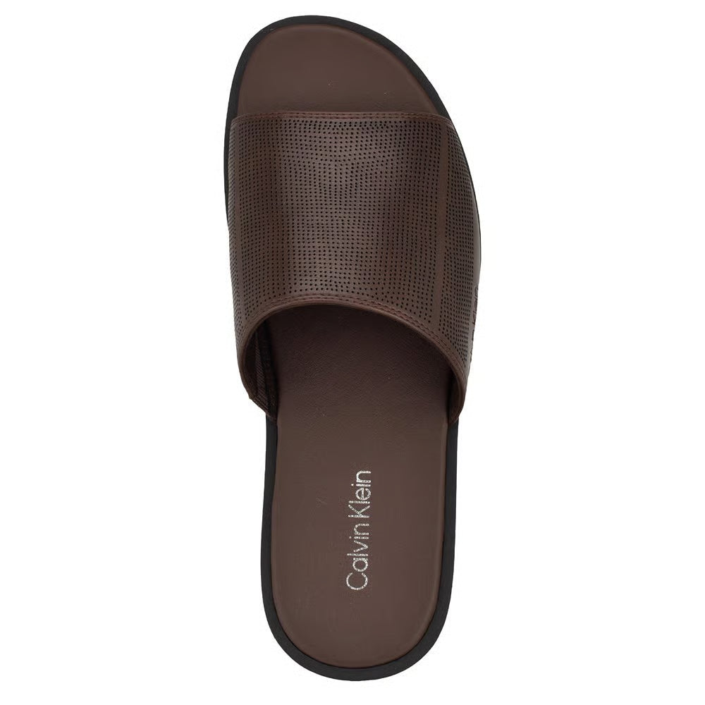 Men's Espar Casual Slide by Calvin Klein - Medium Brown - Size 10 M