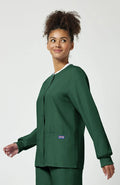Cherokee WW Originals Women's Snap Front Scrub Jacket - Hunter Green - Large