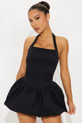 Fashion Nova Charlotte Bubble Mini Dress - Black Size Small