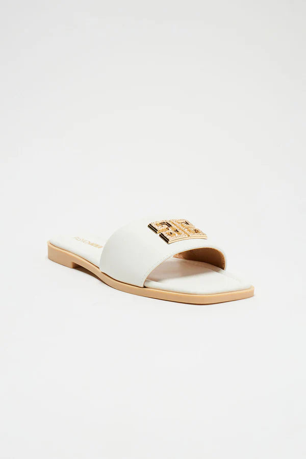 Fashion Nova Like What I Like Sandals - White SIZE 8