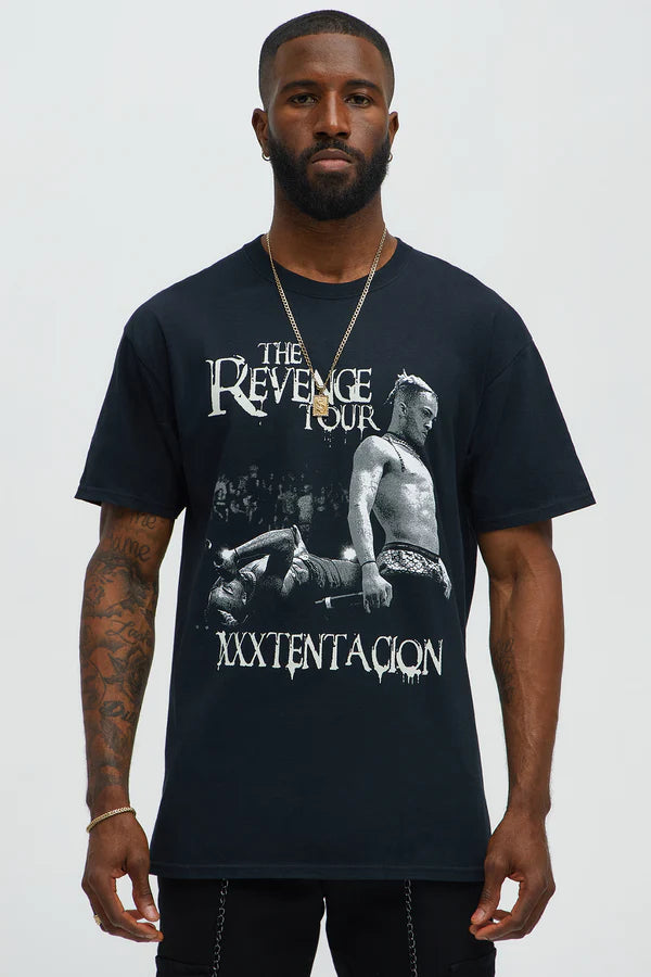 Fashion Nova Xxxtentacion The Revenge Tour Short Sleeve Tee - Black Size XXL