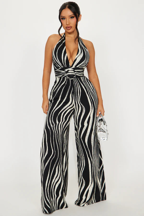 Fashion Nova Good To Be Away Jumpsuit - Black SIZE X LARGE