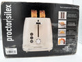 Proctor Silex Plastic 2 Slice Toaster, Bagel, Defrost & Cancel Buttons, Browning Control With 7 Shades, Auto Shutoff, Slide-Out Crumb Tray, Oat White (22660)