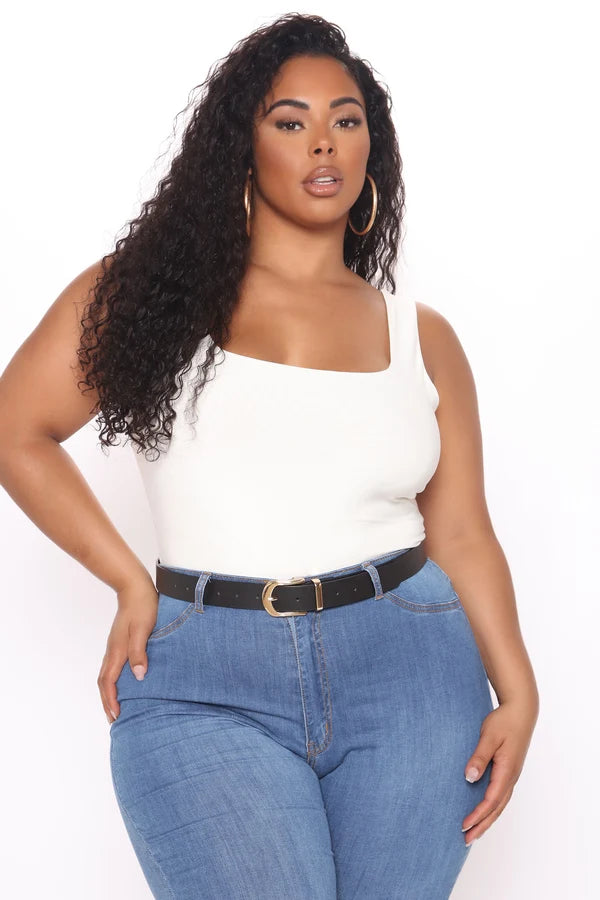 *Back to Basic Belt Set of Two, Black/Tan, Plus