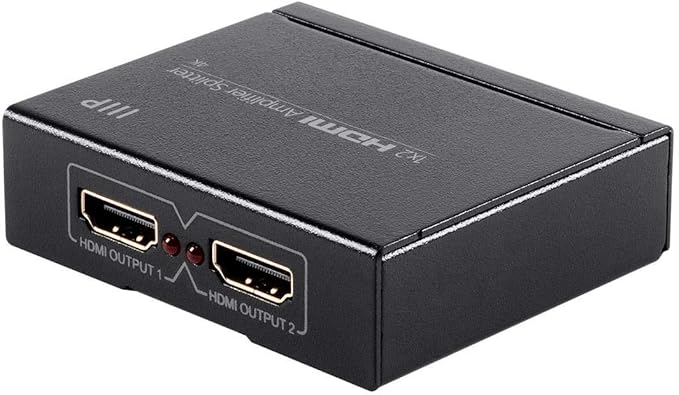 Monoprice Blackbird 4K 1x2 HDMI Amplifier Splitter - 48-bit Deep Color, 3D Video Support, Black (NEW)