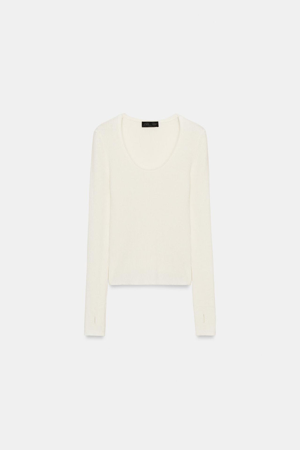 Ribbed Jumper by Zara - White - Small