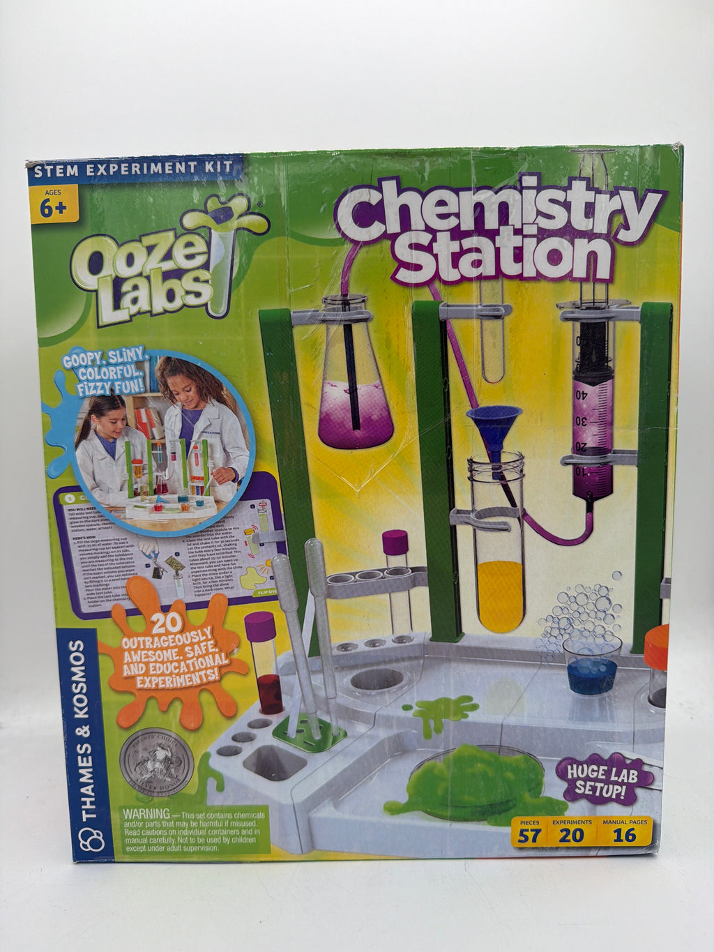 Thames & Kosmos Ooze Labs Chemistry Station Science Experiment Kit, 20 Non-Hazardous Experiments
