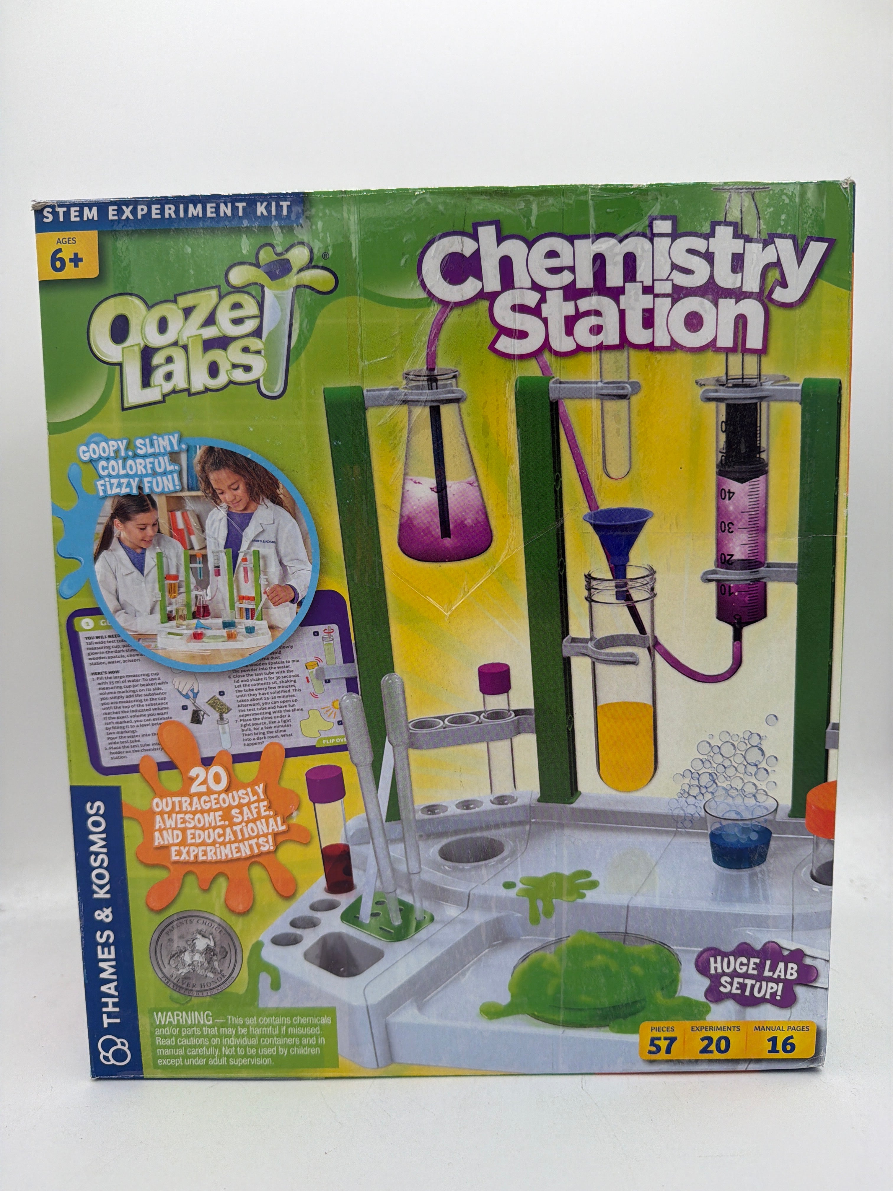 Thames & Kosmos Ooze Labs Chemistry Station Science Experiment Kit, 20 Non-Hazardous Experiments