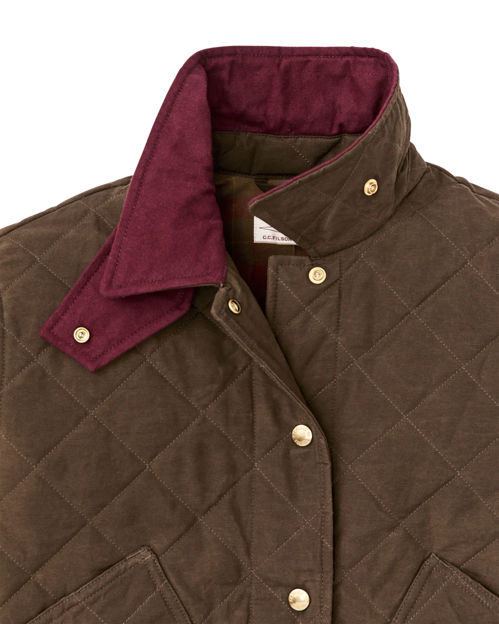 Filson Women's Quilted Outfitter Jacket - Dark Brown - Size Small