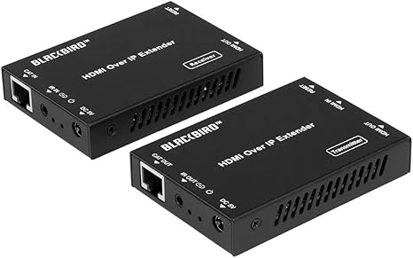 Monoprice Blackbird PRO H.265 HDMI Over IP Kit - Splitter System and Extender Up to 150m, 1080p (NEW)