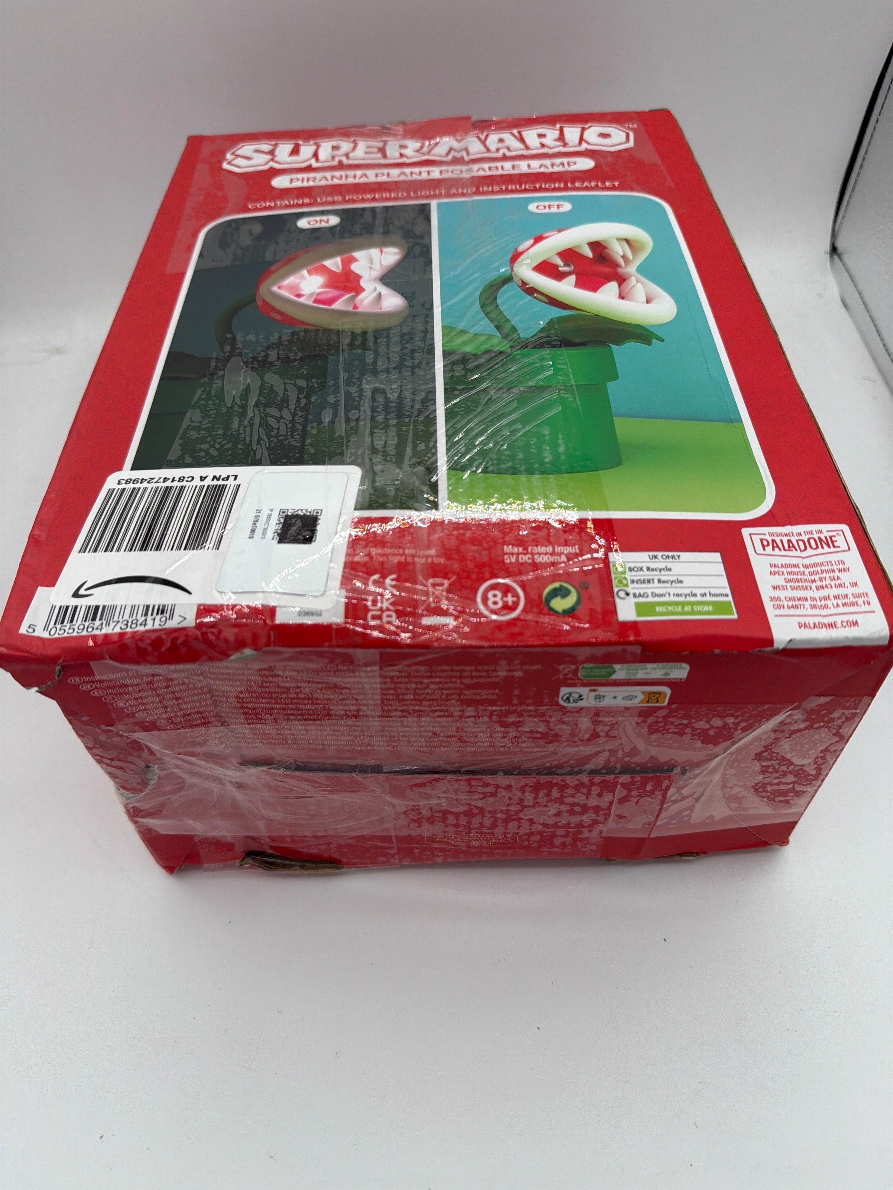 Nintendo Offical Licensed Super Mario Bros Piranha Plant LED Desk Light with Adjustable Head