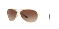 Ray-Ban (Rb3293) sunglasses with Polished Arista Gold Metal frame and Brown Gradient (63-13) lenses